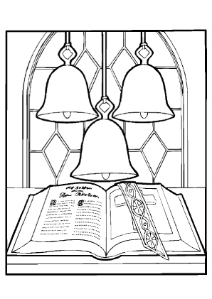 Ausmalbilder Biebel auf dem Altar