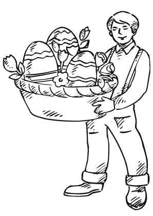 Ausmalbilder Nettes Ostergeschenk