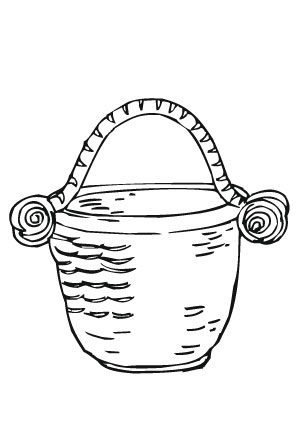 Ausmalbilder Unverzierter Osterkorb