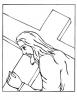 Ausmalbilder Jesus am Kreuz tragen