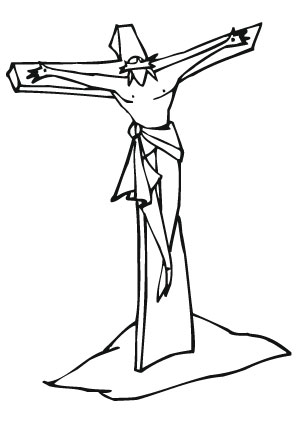 Ausmalbilder Gekreuzigter Jesus