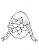 Ausmalbilder Osterei mit Blumenschleife