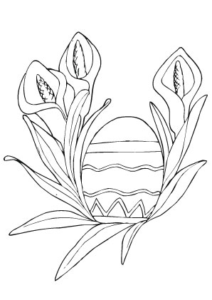 Ausmalbilder Einfaches Osterei