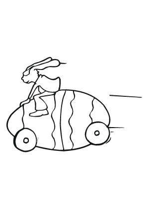 Ausmalbilder Osterei als Auto