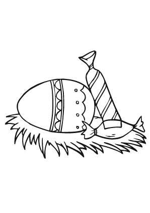 Ausmalbilder Osterei mit Süssigkeiten