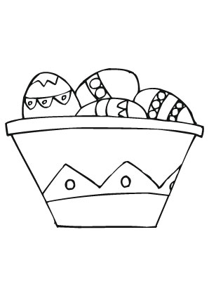Ausmalbilder Osterkorb