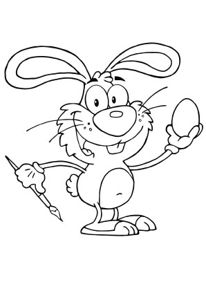 Ausmalbilder Fröhlicher Osterhase 2