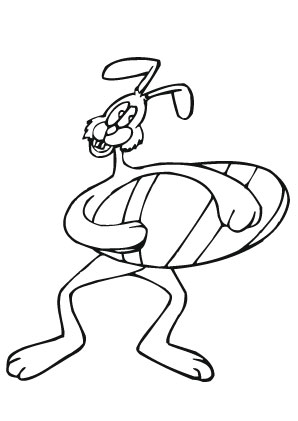 Ausmalbilder Komischer Osterhase