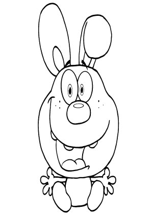 Ausmalbilder Lachender Osterhase