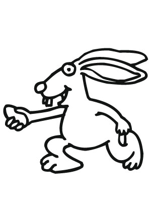 Ausmalbilder Lustiger Osterhase