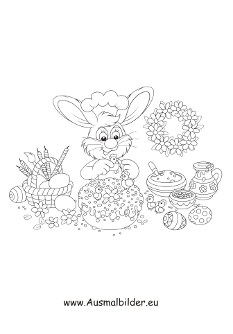 Ausmalbilder Osterhase 10