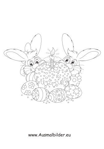 Ausmalbilder Osterhase 27