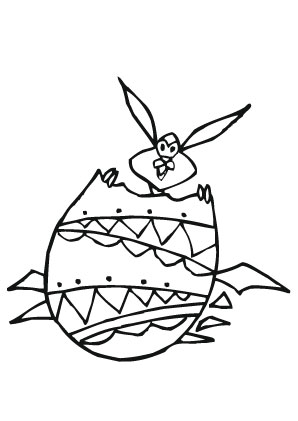 Ausmalbilder Osterhase im Ei