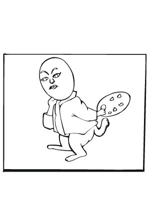 Ausmalbilder Osterhase mit Maske